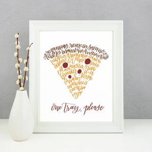 One Tray of Pizza Word Art
